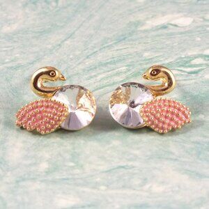 Swan Pink Tiny Earrings